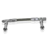 Aeroflow - AF160-08S | Carburettor Inlet Rail Kit-8AN (241mm) 4150Silver Finish. Suits HolleyDual Fuel Line