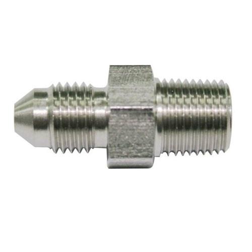 Aeroflow - AF380-04-03 | Stainless Steel NPT Male to AN Fitting 1/4" NPT to Male -3AN