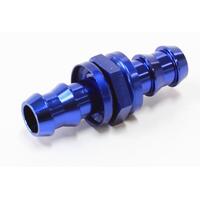 Aeroflow - AF410-08 | Male to Male BarbPush Lock Adapter -8 to -8 Blue Finish