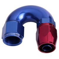 Aeroflow - AF556-08 | 550 Series CutterOne-Piece Full Flow Swivel180° Hose End -8ANBlue/Red Finish. Suits100 & 450 Series Hose