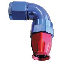 Aeroflow - AF573-10D | 570 Series One-Piece FullFlow 90° Hose End -10ANBlue/Red Finish.Suit 200 Series PTFE Hose