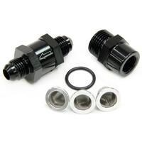 Aeroflow - AF608-04BLK |      Inline Fuel & OilFilter -4AN BlackFinish. Includes 30, 80 and150 Micron Elements