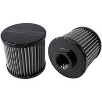 Aeroflow - AF77-2001BLK | Stainless SteelBillet Breather with -12ANFemale Thread Black Finish.
