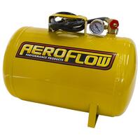 Aeroflow - AF77-3010 | 5 Gallon SteelPortable Air Tank - Yellow(125 PSI Max)  Includes Valve AirLine & Pressure Gauge.