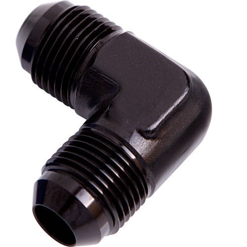 AF821-12BLK | 90° Male Flare Union-12AN Black Finish