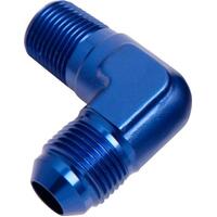 Aeroflow - AF822-03 | 90° NPT to Male FlareAdapter 1/8" to -3ANBlue Finish