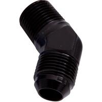 Aeroflow - AF823-03BLK | 45° NPT to Male FlareAdapter 1/8" to -3ANBlack Finish
