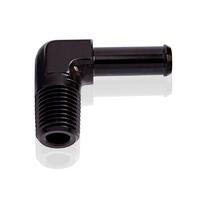 Aeroflow - AF842-05BLK | Male NPT to Barb 90°Adapter 1/8" to5/16"BlackFinish