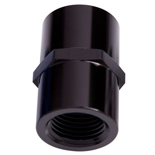 Aeroflow - AF910-08BLK | NPT Female Coupler 1/2" Black Finish