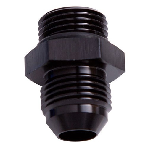 Aeroflow - AF920-16-20BLK | ORB to AN Straight Male Flare Adapter -20 ORB to -16AN, Black Finish
