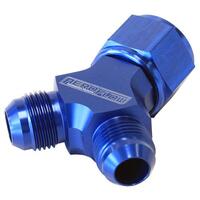 Aeroflow - AF931-08-06 | Y-Block with Female Swivel-8AN Inlet to 2 x -6ANOutletsBlue Finish