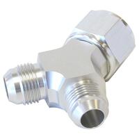 Aeroflow - AF931-10-08S | Y-Block with Female Swivel-10AN Inlet to 2 x -8ANOutletsSilverFinish