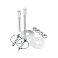 ALLSTAR - ALL18500 | Aluminium Hood Pin Kit 1/2" Pins & 1/4" Clips - Silver