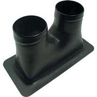 Allstar Performance - ALL42142 |  Double Hole Brake Duct - Black - 5" x 9-3/4"