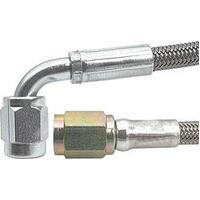 Allstar - ALL46302-18 |  Performance 18" #3 Braided Stainless Steel Line w/ -3 Straight End / -3 90° End