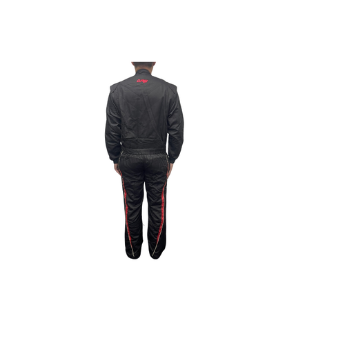 Dominator Race Wear - Black, Red, White 2 Layer SFI 3.2A/5 Race Suit