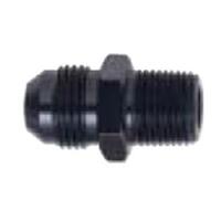 Fragola - 4816-10BL |  Aluminum AN to NPT Straight Adapter - Black -10 AN to 1/2" NPT