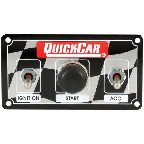 QuickCar - 50-020 | ICP01 Dirt Car Switch Panel - Water Proof Micro Ignition Switch and Accessory Switch - Start Button