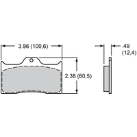 Wilwood - 150-8850K | Polymatrix Brake Pads - BP-10 Compound - Fits Dynalite (Cotter Pin)