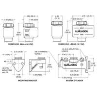 Wilwood - 260-3376 | 7/8" Aluminium Master Cylinder Kit W/Remote Reservior