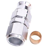 Aeroflow - AF109-08S | Tube to Female AN Adapter1/2" to -8ANSilver Finish. Suits Moroso &Russell Tubing