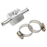Aeroflow - AF138-05S | Inline 5/16" BarbAdapter with 1/8" PortSilver Finish