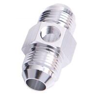 Aeroflow - AF141-08S | Straight Male Flare Unionwith 1/8" Port -8AN  Silver Finish