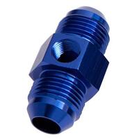 Aeroflow - AF141-12 |      Straight Male to Male with1/8" Port -12AN   Blue Finish