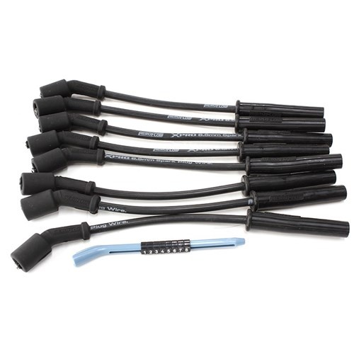 Aeroflow AF4030-32823 | Xpro Black 8.5mm Spark Plug Wire Sets Fits GM LS2/LS3 engines,12" length