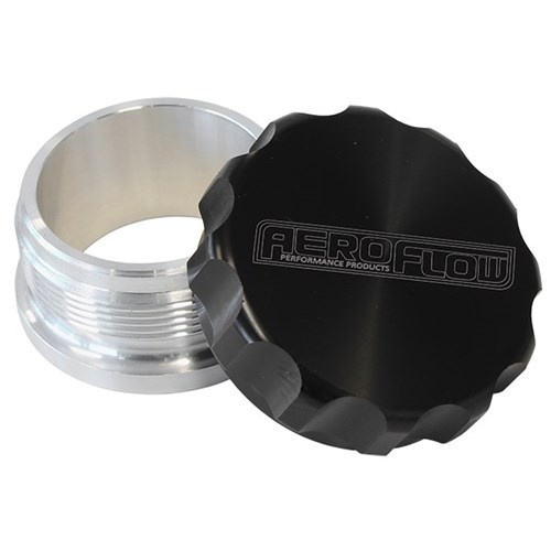 Aeroflow - AF460-40BLK | 2-1/2" Billet Aluminium Weld-On Filler with Black Cap