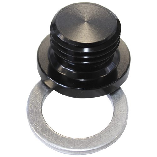 Aeroflow - AF814-M18BLK | Metric Port Plug M18 x 1.5 Black Finish.