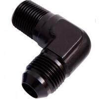 Aeroflow - AF822-03BLK | 90° NPT to Male FlareAdapter 1/8" to -3ANBlack Finish