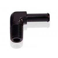 Aeroflow - AF842-05BLK | Male NPT to Barb 90°Adapter 1/8" to5/16"BlackFinish