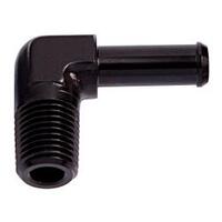 Aeroflow - AF842-06-06BLK | Male NPT to Barb 90°Adapter 3/8" to3/8"BlackFinish