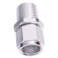 Aeroflow - AF916-10-08S | Male NPT to Female ANStraight Fitting 1/2" to-10ANSilver Finish