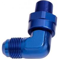 Aeroflow - AF922-03-02 | 90° NPT Swivel to MaleAN Flare Adapter 1/8" to-3ANBlue Finish