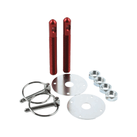 ALLSTAR - ALL18501 | Aluminium Hood Pin Kits 1/2" Pins and 1/4" Clips - Red Anodised