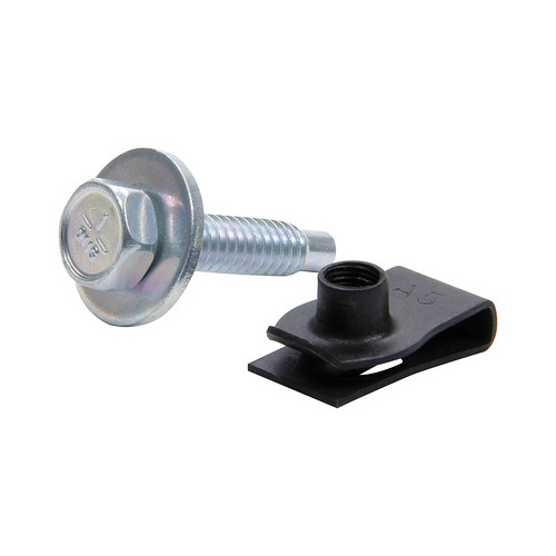 ALLSTAR PERFORMANCE - ALL18656 | BODY BOLT KIT W/ CLIPS 10PK SILVER