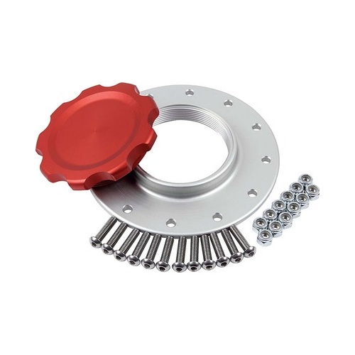 Allstar Performance - ALL40133 | FUEL CELL CAP AND BUNG RCI/JAZ 12-BOLT RED