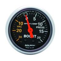 Autometer - 3301 | Auto Meter Sport-Comp Mechanical Boost / Vacuum Gauge - 2-1/16 in.