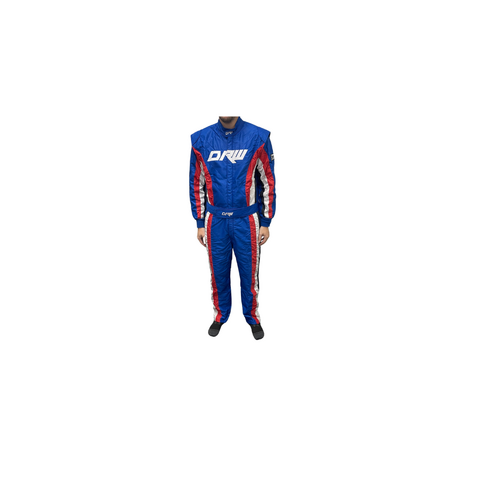 DRW SFI 3.3/5 - 2 Layer Suit Blue, Red, White & Black