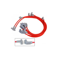 MSD - 31229 | Universal Super Conductor Spark Plug Wire Set - (Red) - Fits 8 Cylinder Engines with "HEI" Type Distributor Caps, 90