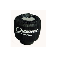 Outerwears - 10-1013-01 | 3" Non-Shielded Crank Breather Pre-Filter witho Top - Black