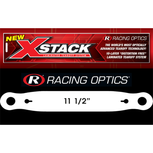 Racing Optics - 10203C | X-Stack Tearoffs - Clear - Fits Simpson Matrix, SX, Jr. Shark, HJC Auto  with 11.5" Post Centers - Banana