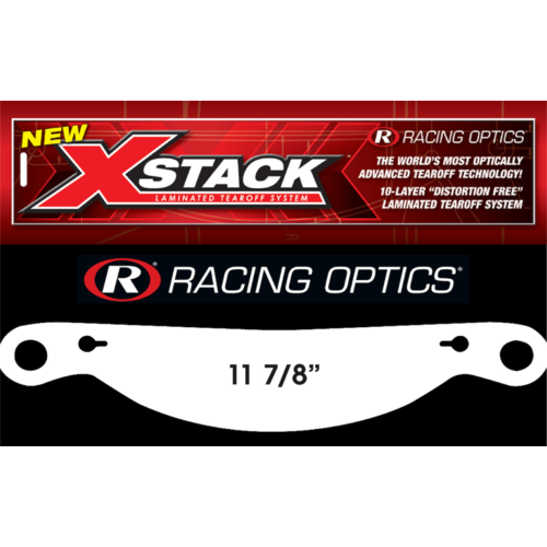 Racing Optics - 10230C | X-Stack Tearoffs - Clear - Fits Impact Vapor - Air Vapor - Charger - Super Charger - Draft with 11-7/8" Post Centers - Banana