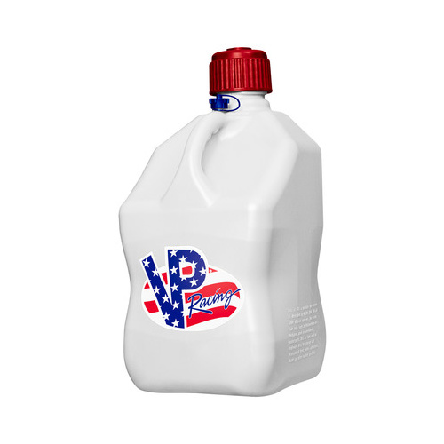 VP Fuels - 35221 | VP Racing Fuels Square 5 Gallon Motorsports Container - White - Red Cap